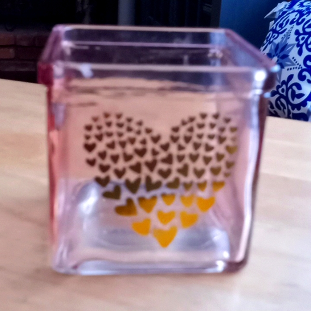 Pink and gold vase